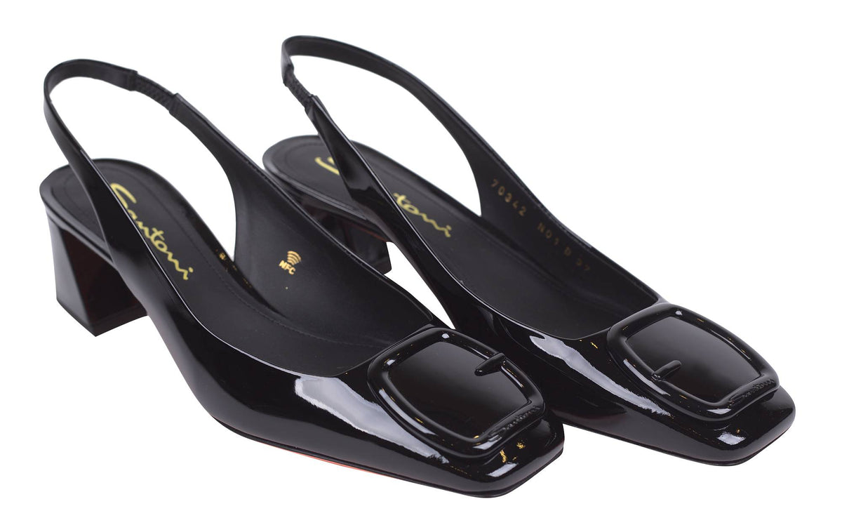 Santoni - Slingback mit gerader Zehenkappe