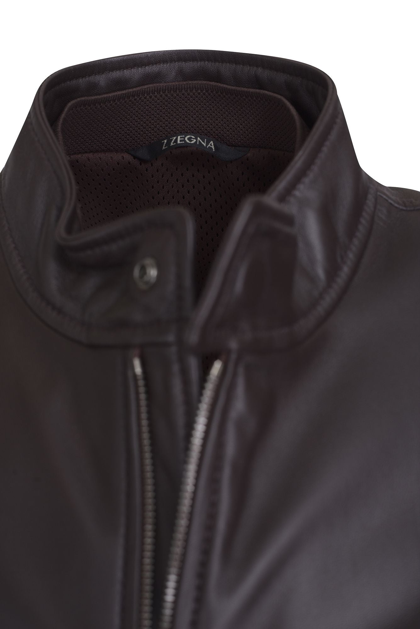 Zegna - Lederjacke im Biker-Stil